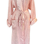 Victoria's Secret VICTORIA’S SECRET Vintage Gold Label Silky Paisley Pink Robe Size M Photo 0