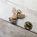 Vintage Ballou Reg'd Brooch / Pin Angel Deep Purple/Red Gem and Clear Gems Photo 3