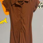 Brown Bodycon Romper Bodysuit Photo 4