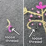 Vintage Clio Black Embroidered Cardigan Button Front Knit Sweater Small Photo 9