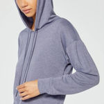 Wildfox  Hooded Pullover Drawstring Waist Open Back Gray Blue‎ Size Medium New Photo 0