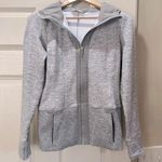 Athleta Fitted Victory Hoodie Size XS Grey Heather Workout Jacket Sweats… Photo 0