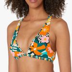 Eidon Like New  Womens Rooney Fixed Triangle Bikini Top with Keyhole Back Photo 0