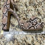 Nasty Gal Heels Brown Chunky Block Snakeskin size 7/40-excellent condition- Photo 10