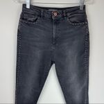 DL1961 Chrissy Ultra High Rise Skinny Black Denim Jeans Stud Embellished Sz 29 Photo 3