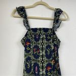 Agua Bendita Agua Benedita X Target Blue Ruffled Ditsy Floral Mini Dress XXS Tiered Boho Photo 1