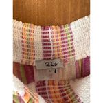 Rails Linen Blend Sonora Ruffle Blouse in Hibiscus Stripe Women’s size Medium Photo 7