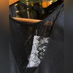 ZARA NWT Black Midi Dress w/Lace Top Detail & Leather Ribbed Sides❤️🔥 Photo 1