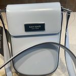 Kate Spade Ice Blue Sam Icon Spazzolato Leather Crossbody Bag with Bag Charm Photo 0
