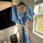 Short sleeve blue dress with open back detail Size XXL Photo 5