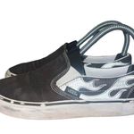 Vans Classic Slip-On Reflective Flame Black unisex Canvas Sneakers Men4/Women5.5 Photo 7