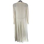 J.Crew  Drapey Pleated Shirt-Dress Long Sleeve A Line Ivory 4 Photo 2