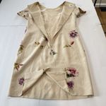 Talbots Vintage Neutral Floral Short Sleeve Silk Dress Size 10 Photo 4