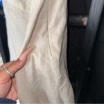 Club Monaco Linen Fluted Hem Mini Dress Beige Neutral Photo 15