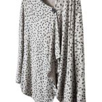 Bobeau GREY LEOPARD ONE-BUTTON FLEECE WRAP CARDIGAN Photo 10