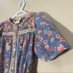 Farm Rio š$210 SZ MEDIUM BLUE SUPERBLOOM TAPESTRY ORGANIC COTTON MINI DRESS EUC Photo 7