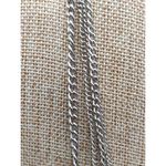 Silver Tone Multi Strand Chain Collar Necklace Shades of Blue Pendants 18" Photo 5