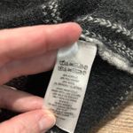 Tahari  Women's Black Grey Plaid Wool Blend Long Line Cardigan Sz M Classic Cozy Photo 5