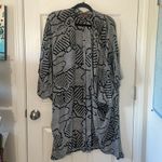 Anthropologie  Gillian Printed Kimono One Size Black and White Kimono OS Photo 1