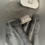 BCBGMAXAZRIA  Valour Sz M wide leg sweatpants women’s black Pull On Lounge Velvet Photo 2