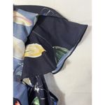 Parker Bold Tropical Flower Flutter Sleeve Neck Detail Ruffle Top NWT Photo 10