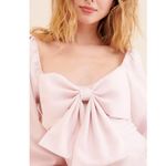 Sister Jane UO Women’s Theatre Bow Balloon Sleeve Jumpsuit Pink Rose Quartz Sz M Size M Photo 5