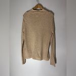 J Crew‎ Factory S Striped Mockneck Pullover Sweater Ivory Camel Stripe CC693 Tan Photo 3