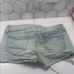 Decree  Sky Blue Frayed Jean Shorts Photo 3