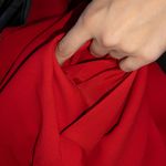 J.Crew New Bright Cerise Red Ruffle Crape Jumpsuit Size 0 Photo 12