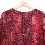 White House | Black Market WHBM Women's 00P Snake Print Pullover Lined Blouse Photo 3