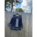 Loft Womens Navy White Floral‎ Boho Peasant Size Xs Cottagecore Fairy Spring Photo 5