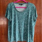 Vera Wang Teal leopard tee Photo 0