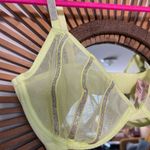 Victoria's Secret NWT  Sheer Shine Low-Cut Demi Bra Citron Glow 36D Mermaidcore Photo 6