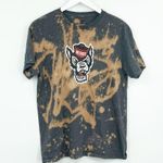 NC State Wolfpack Custom One Of A Kind Reverse Dyed Graphic Tee SZ M Size M Photo 3