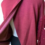 American Eagle WOMEN’S 𝅺 maroon split open back crochet sleeve sweatshirt Photo 5