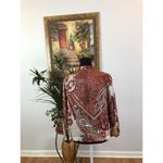 Chico's Chico’s Women Sz 1 Printed Bumper Jacket Size Full Zipper Front Boho High Neck Photo 3