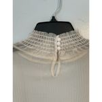 Sheer Smock Neck And Wrist Victorian Blouse Shirt Women's Medium Crinkle Stretch Photo 5