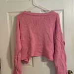 Altar'd State Altar’d State Cropped Pink Sweater Photo 3