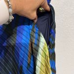 Adrienne Landau  Blue Pleated Assymetrical Skirt Sz XL NWT Photo 4