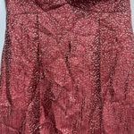 Monique Lhuillier ML Red Metallic High Low Gown Size 6 US $595 Photo 3