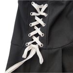 Hot Topic Goth Girl  3X Black Pleated Lace Up Mini Skirt Photo 3