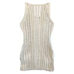 Women’s Cream Crochet Knit Bathing Suit Cover Up Tank Dress Size Small Beachwear Photo 5