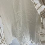 Entro  drop waist cream tan tier lined neutral dress ruffle sleeve L vacation Photo 5