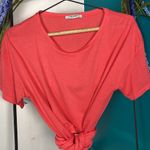 ZARA  TRAFALUC Coral Cropped Wrap T-Shirt Photo 4