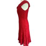 Dave and Johnny Vintage Red Lace Evening Dress Formal Cocktail Prom Gown Sz 11/12 Photo 2