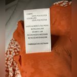 ASTR  The Label Orange and White Floral Ruched Ruffle Dress Small Photo 9