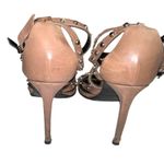 Saint Laurent Jerry Studded Taupe Leather Sandal Heels 7.5 Photo 8