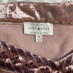 Lucky Brand  Women's Velvet Cold Shoulder Dress Lined Blush Size Medium Photo 3