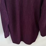 ZARA Corduroy Utility Shacket Jacket Dark Purple Ribbed Longline XS Photo 7