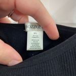 Bozzolo  women's black ribbed stretch cropped scoop casual lounge active tank top Photo 2